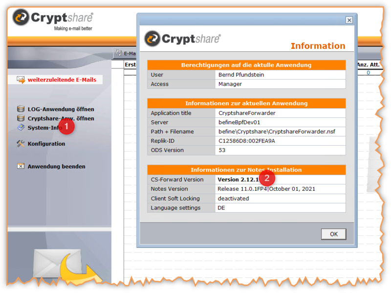 Datei:Cryptshare for Notes Forwarder Info-Dialog.png